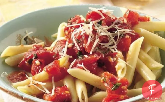 Pomodoro fresco e Aglio Penne per due