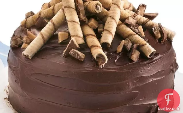 Torta al burro caramellato con glassa di Ganache al cioccolato