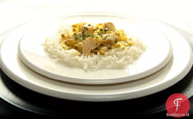 Pollo alla senape di Digione con aglio verde