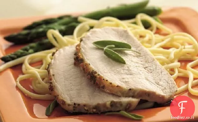 Arrosto di maiale alla griglia aglio-Salvia