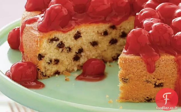 Torta cippatrice al cioccolato alla ciliegia