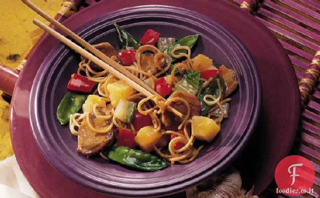 Maiale cinese e pasta
