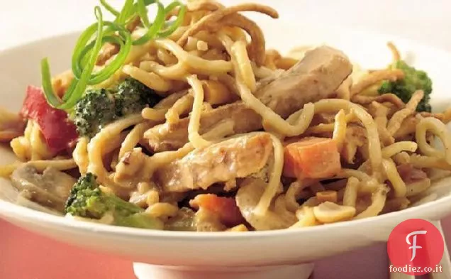 Piccante asiatico pollo e Noodle Casseruola