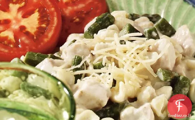Pollo cremoso e asparagi