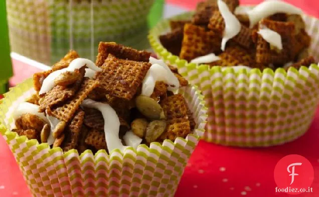 Miscela di chex di zucca ghiacciata