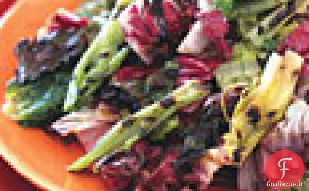 Insalata di radicchio alla griglia con salsa Sherry-senape