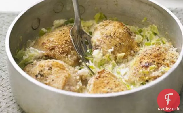 Pollo, porro e senape sauté