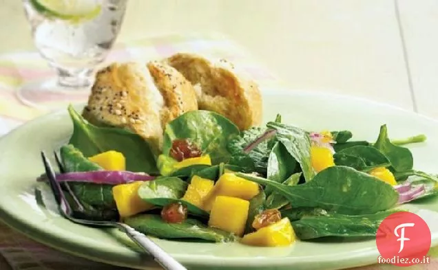 Insalata di spinaci e mango