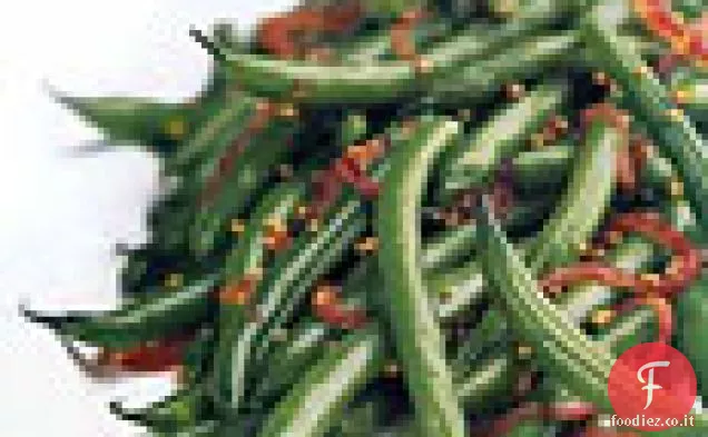 Fagiolini con Cipolla rossa e Vinaigrette di semi di Senape