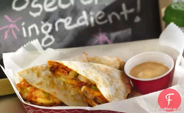 Coreano barbecue Kimchi Quesadillas