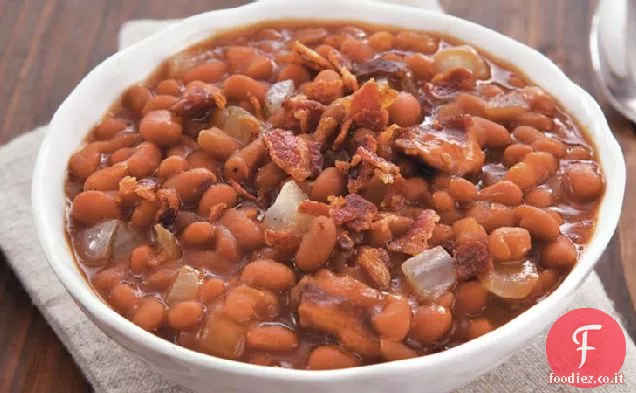 Slow-Cooker Pancetta Zucchero di canna Fagioli al forno
