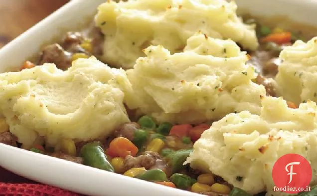 Casseruola di purè di patate e salsiccia