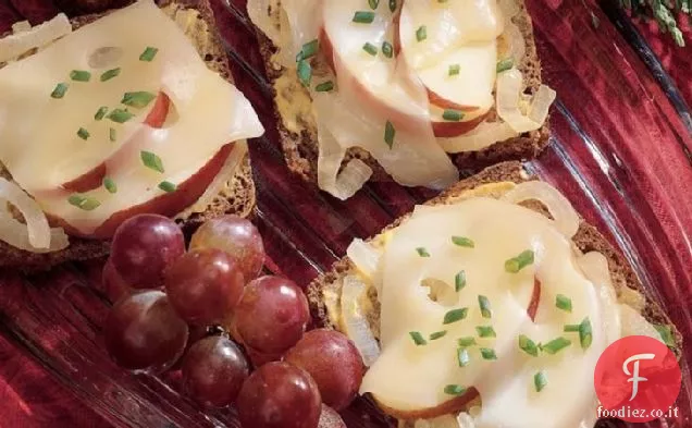 Tartine di Jarlsberg, Cipolla e mela