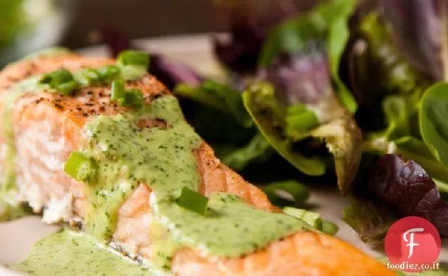 Salmone al forno con salsa Wasabi