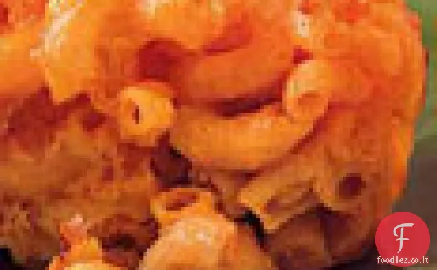 Maccheroni e formaggio con Senape e Worcestershire