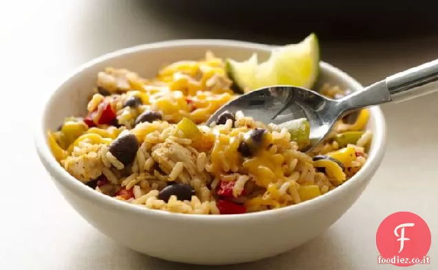 Fagioli neri One-Pan, pollo e riso