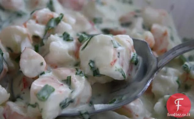 Insalata di gamberi con Basilico ed Erba Cipollina