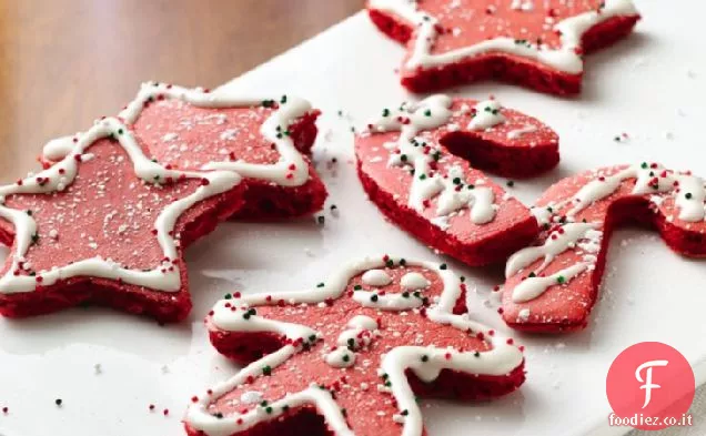 Frittelle di Natale di velluto rosso