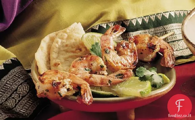 Gamberi alla griglia marinati (Tandoori Jhinga)