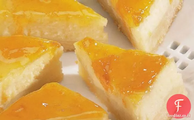 Barrette di cheesecake all'albicocca