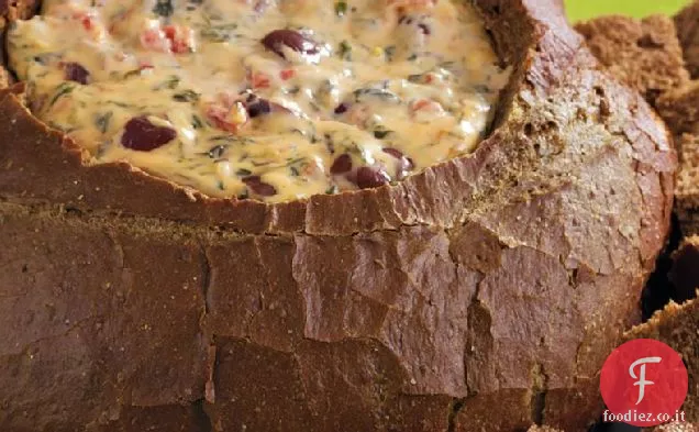 Slow-Cooker tre formaggio spinaci Dip