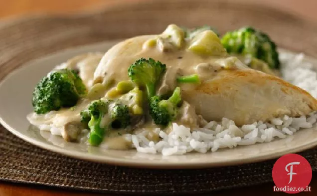 Padella di pollo e broccoli