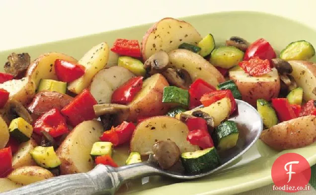 Patate e verdure al forno