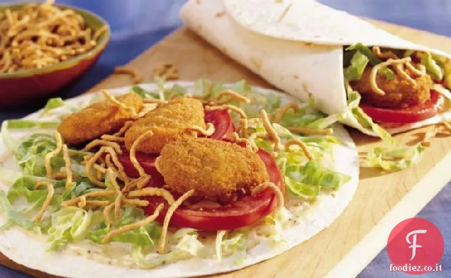 Croccanti Tacos di pepita di pollo
