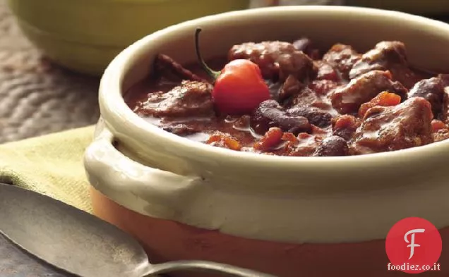 Slow-Cooker Hearty Chili di manzo