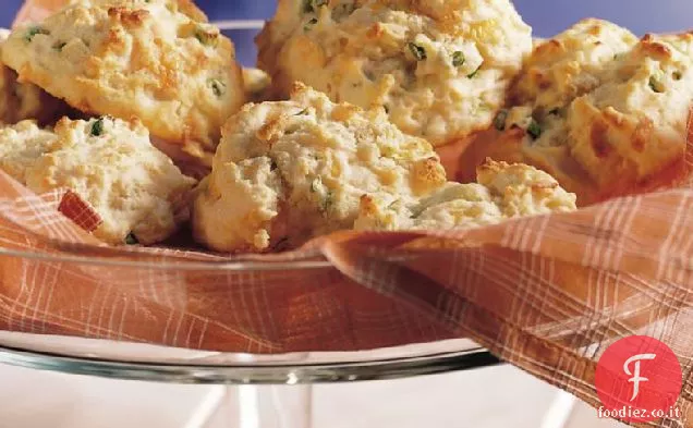 Biscotti Cheddar e cipolla verde