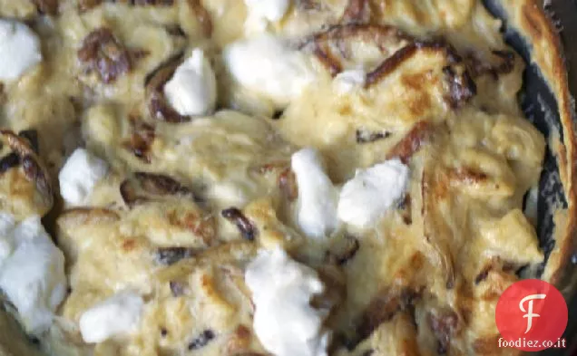 Frittata di Cipolla, Pancetta e Formaggio di Capra caramellati