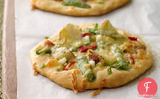 Pizze personali di verdure da giardino