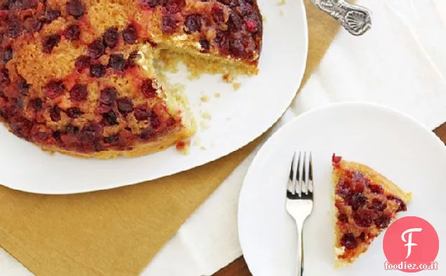 Torta a testa in giù al mirtillo a cottura lenta