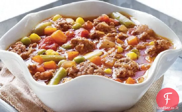 Facile zuppa di verdure e manzo