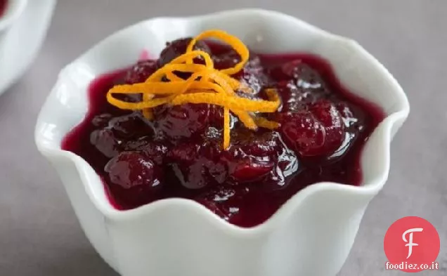 Salsa di mirtilli con arancia