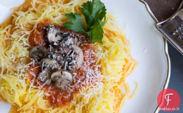 Spaghetti Zucca con Funghi e Marinara