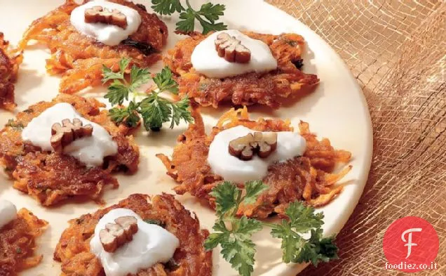 Mini-Latkes di patate dolci