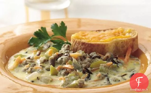 Zuppa cremosa di riso selvatico