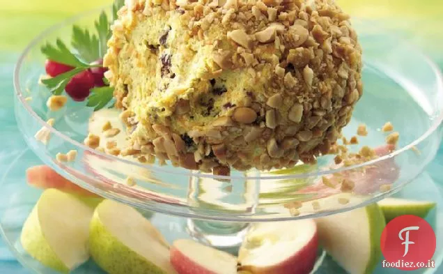 Palla di formaggio al curry con frutta
