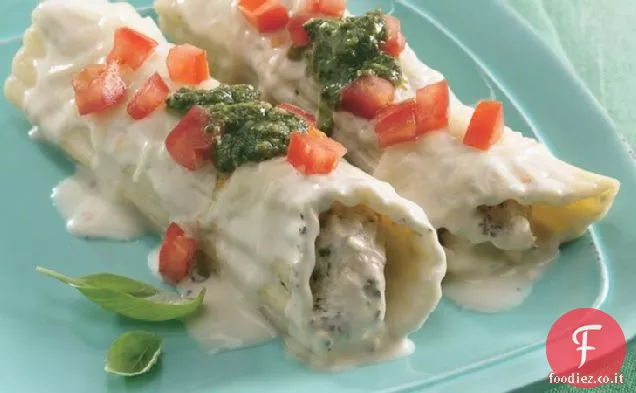 Manicotti di Pollo al Pesto