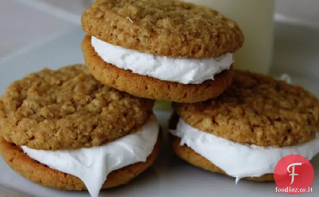 Mini farina d'avena Burro di arachidi Torte alla crema