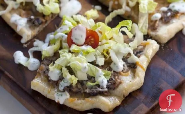 Facile pizza di fagioli neri