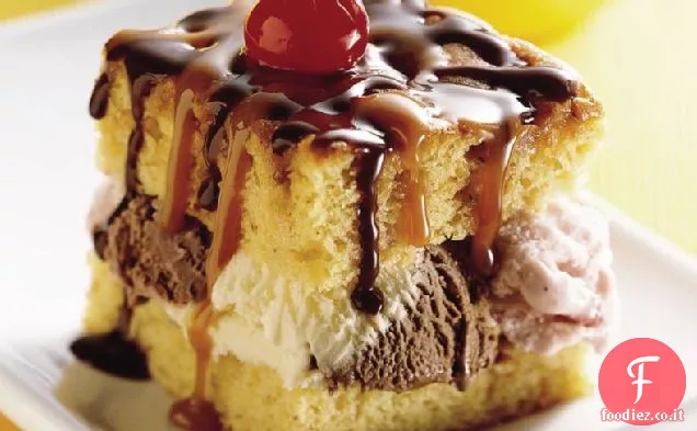 Torta di banana Sundae