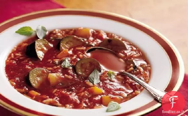 Zuppa di riso vegetale a fornello lento