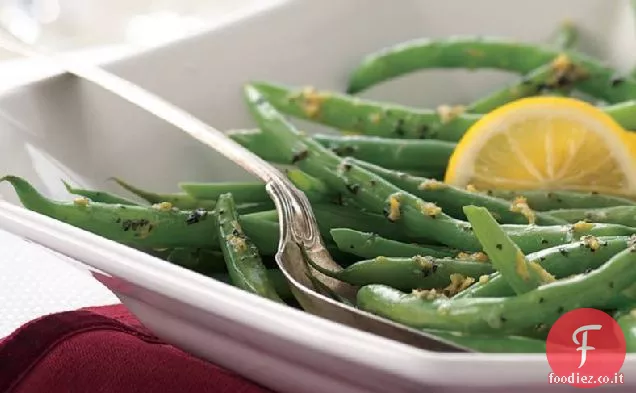 Fagiolini con burro di limone e erbe