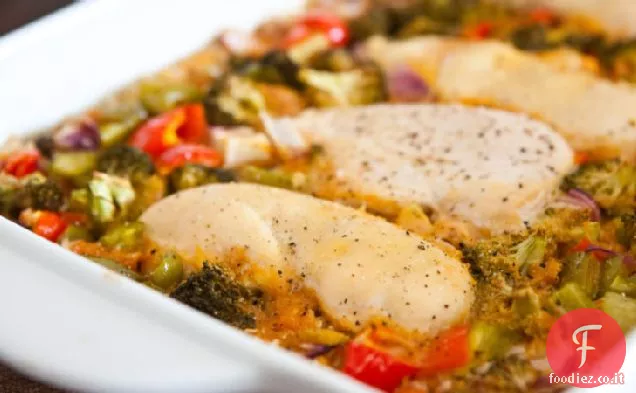 Casseruola di pollo e riso al curry
