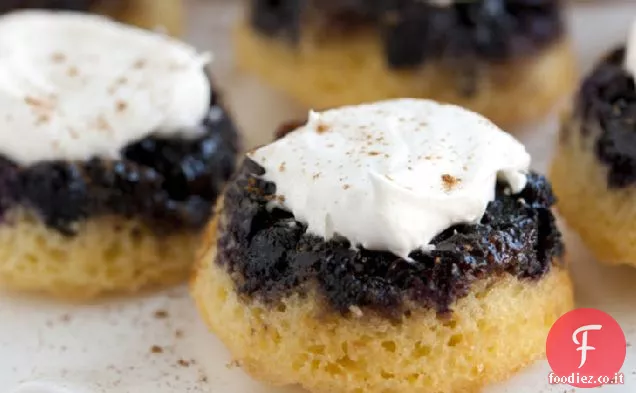 Torte capovolte al mirtillo e pompelmo