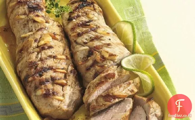 Filetto di maiale alla griglia con aglio e lime
