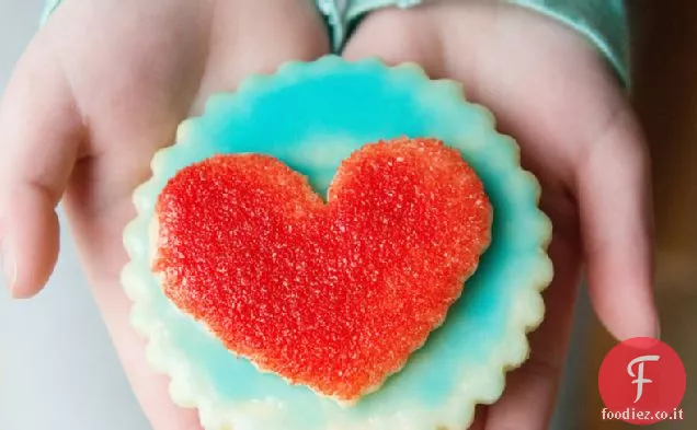 Biscotti di zucchero a doppio cuore