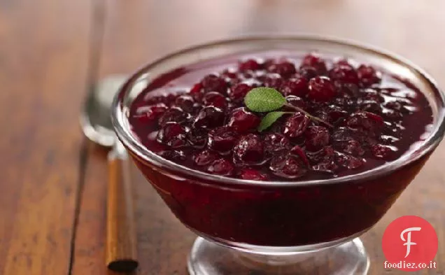 Semplice salsa di mirtilli rossi